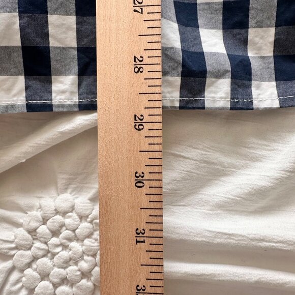 Abercrombie & Fitch Blue White Gingham Long Sleeve Muscle Fit Button-Up Shirt XL - Picture 10 of 11